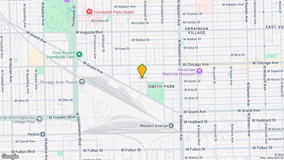 2614 W Huron St, Unit 2R Map and Location Details