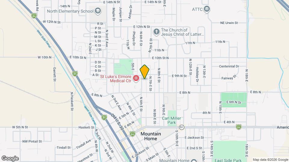 860 N 6th E St Map and Location Details