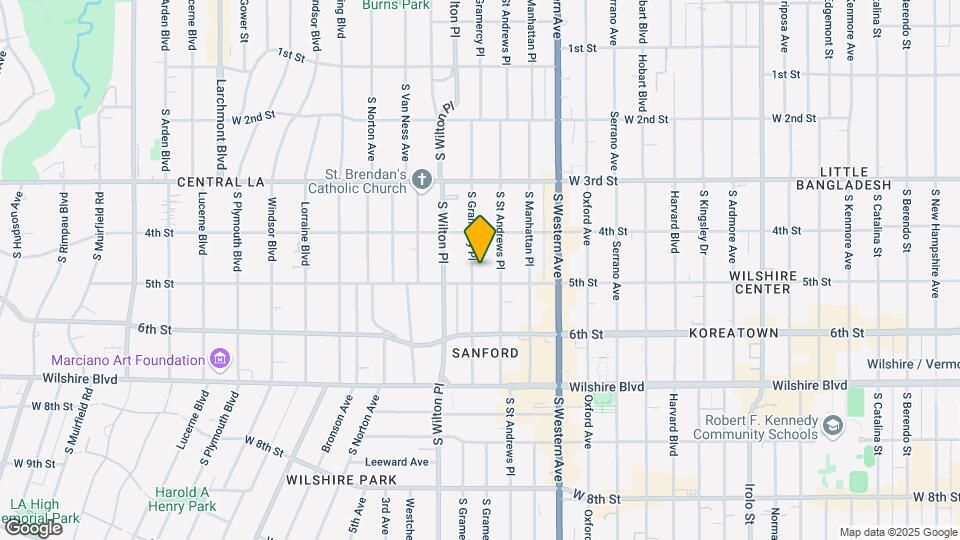 444 S Gramercy Pl Mapa y Detalles de la Ubicación