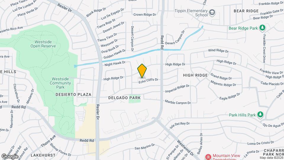 7013 Echo Cliffs Dr Map and Location Details