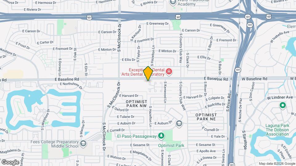 5208 S Hazelton Ln Map and Location Details