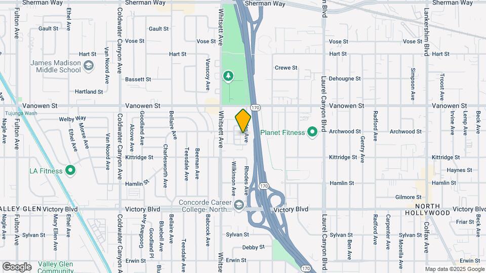 6655 Rhodes Ave Map and Location Details