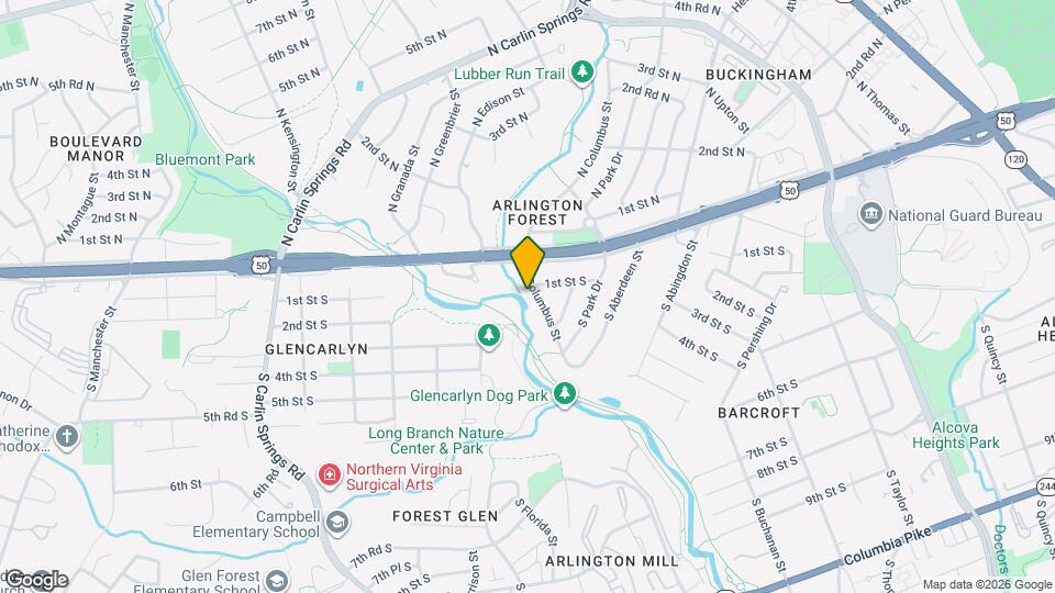 104 S Columbus St Map and Location Details