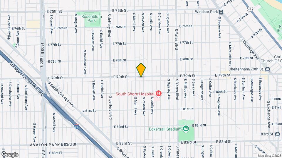 7900 S Paxton Ave Mapa y Detalles de la Ubicación