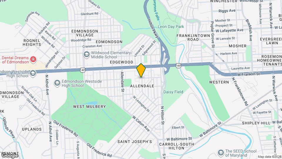 422 Edgewood St Map and Location Details