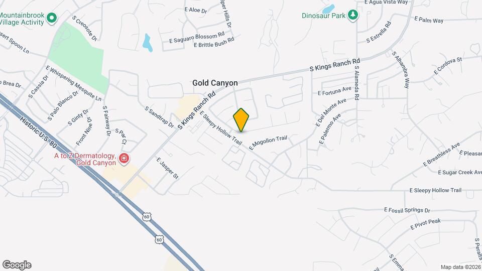 6494 S Foothills Dr Map and Location Details