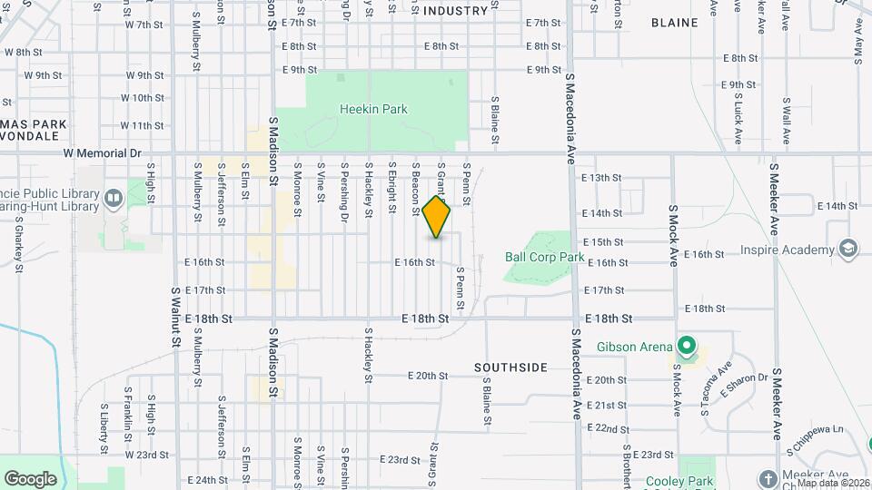2207 S Grant St Map and Location Details