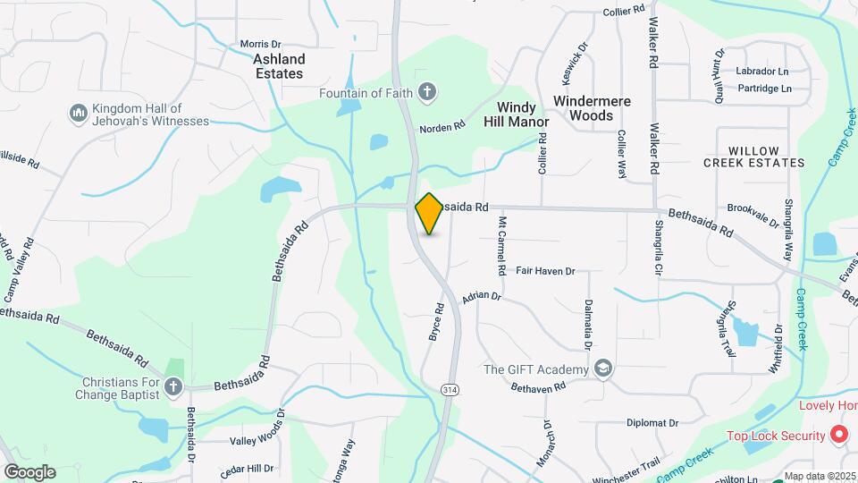 6952 W Fayetteville Rd Map and Location Details