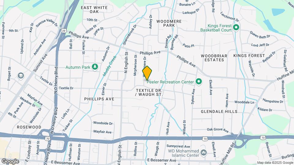 1402 Woodmere Dr Map and Location Details