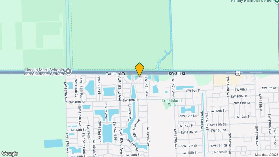 14949 SW 8th Terrace Mapa y Detalles de la Ubicación