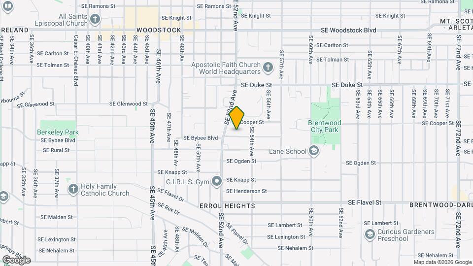 5251 SE Bybee Blvd Map and Location Details