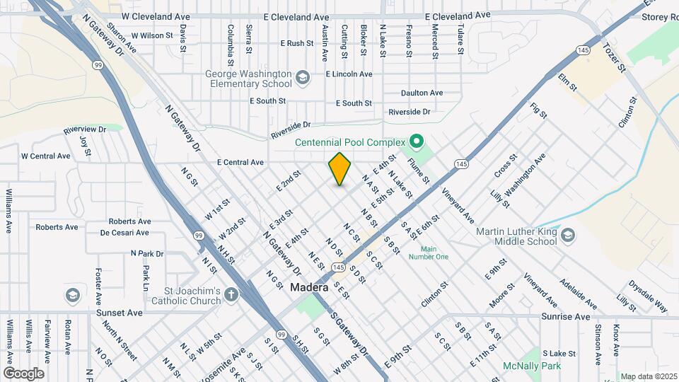 308 N B St Mapa y Detalles de la Ubicación