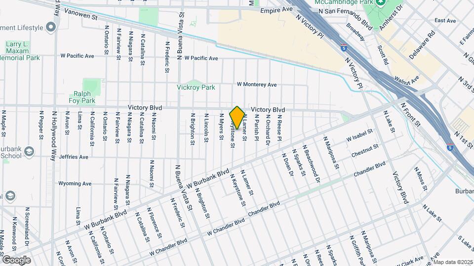 1302 N Keystone St Map and Location Details