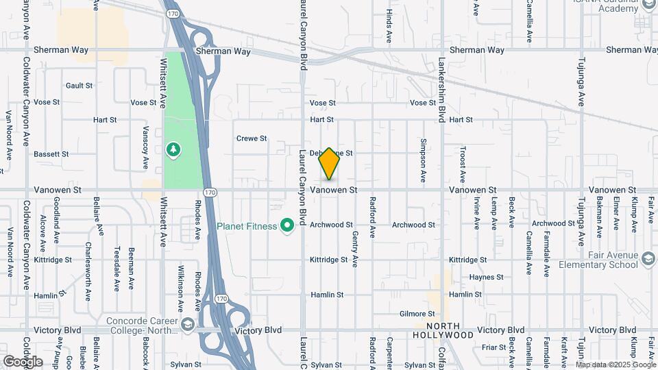 12019 Vanowen St Map and Location Details