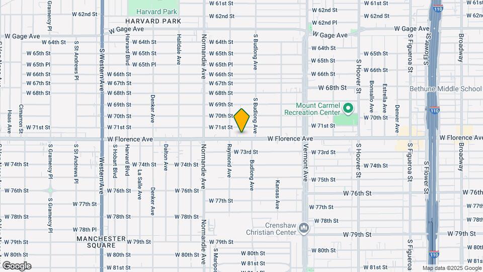 1235 W Florence Ave Map and Location Details