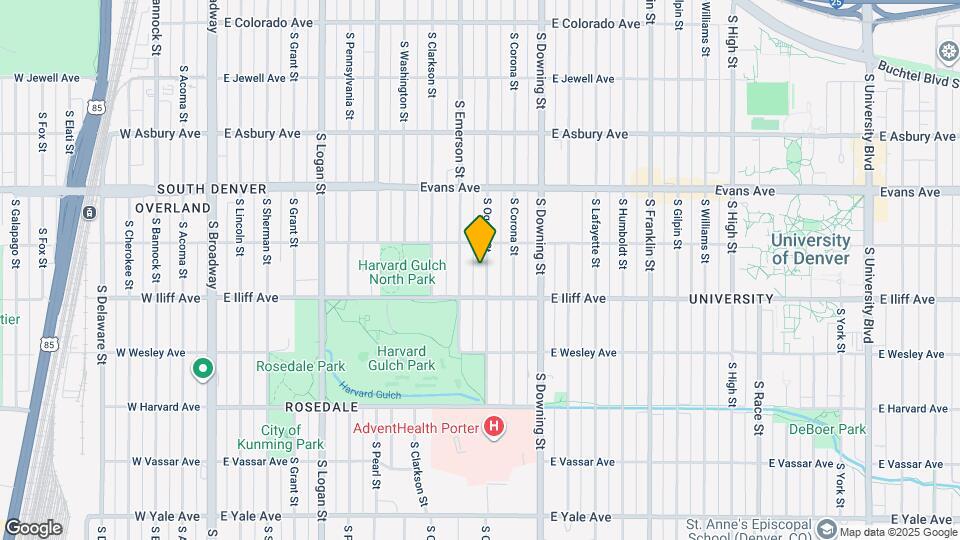 2241 S Ogden St Map and Location Details