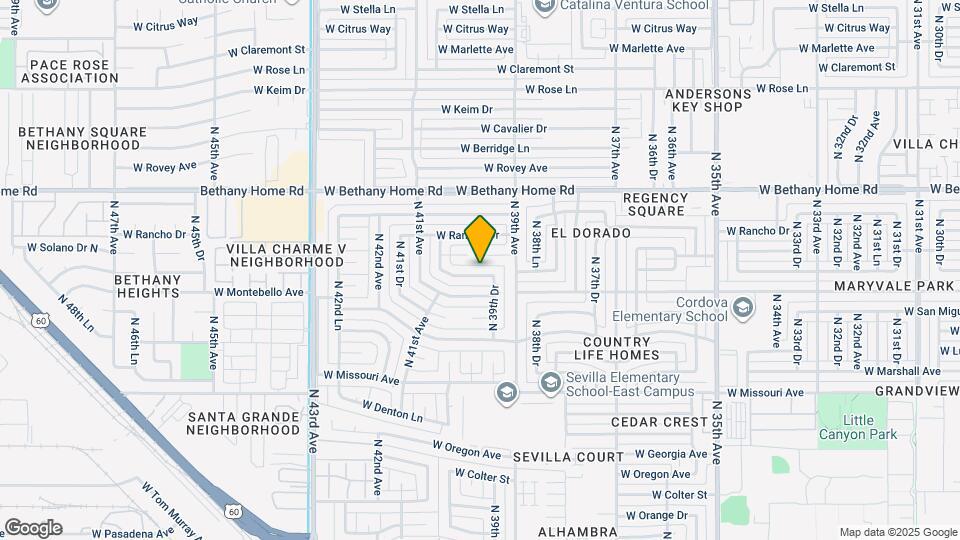 3940 W Solano Dr S Map and Location Details
