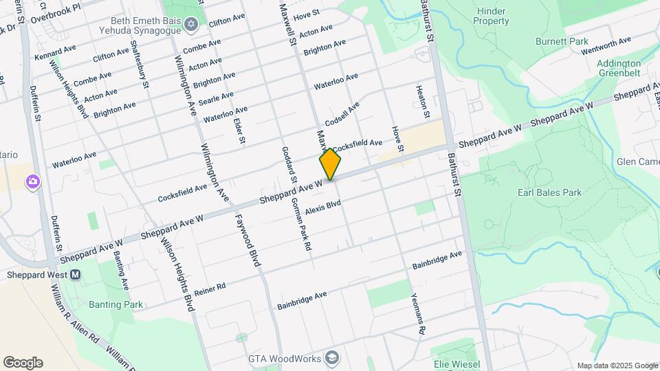 741 Sheppard Ave W Map and Location Details