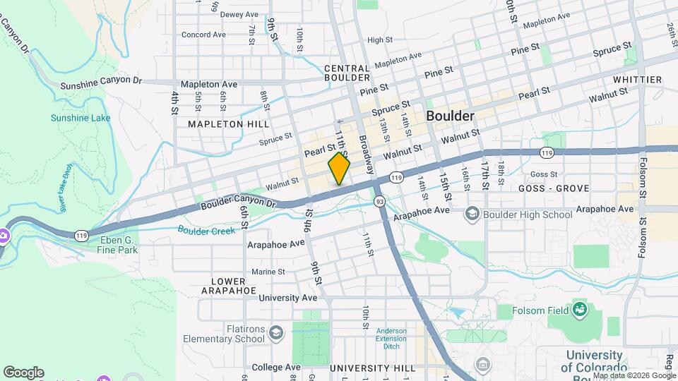 985 Canyon Blvd Map and Location Details