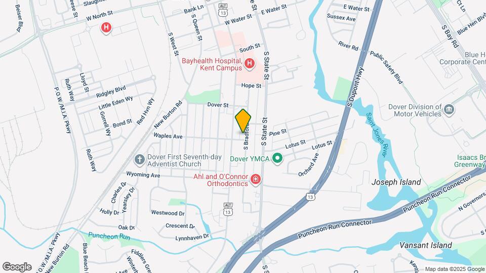 1024 S Bradford St Map and Location Details