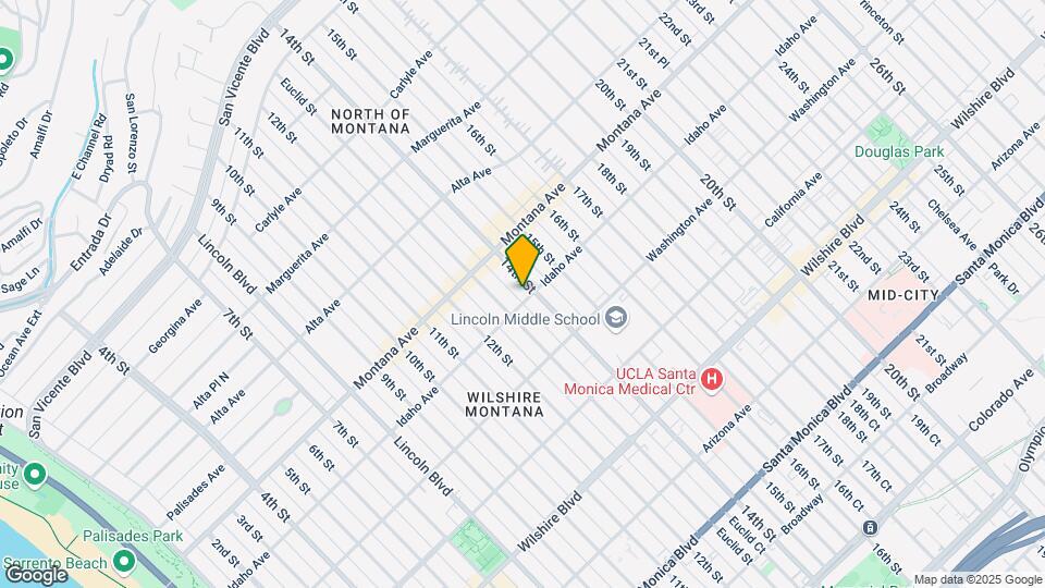 1325 Idaho Ave Mapa y Detalles de la Ubicación