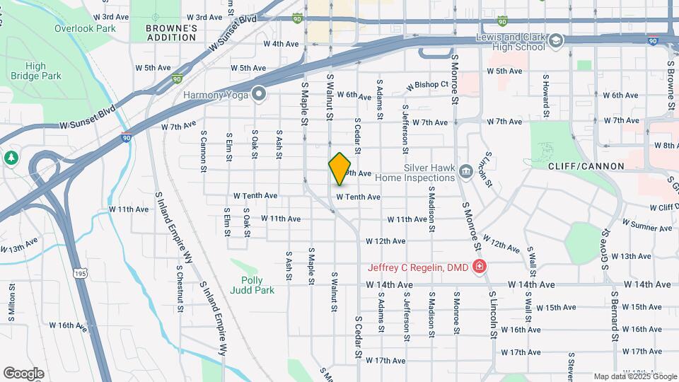 1424 W 10th Ave Map and Location Details