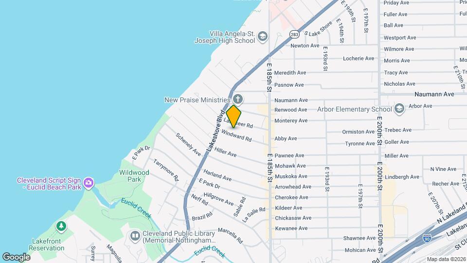 18119 Windward Rd Map and Location Details