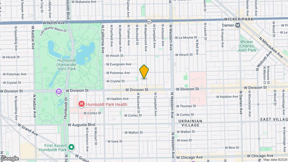 1228 N Maplewood Ave Map and Location Details