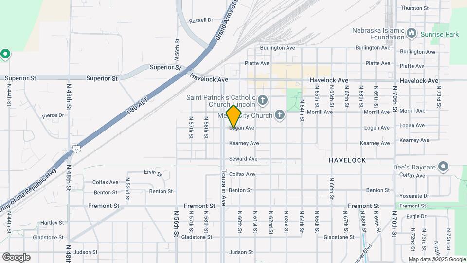 5925 Logan Ave Map and Location Details