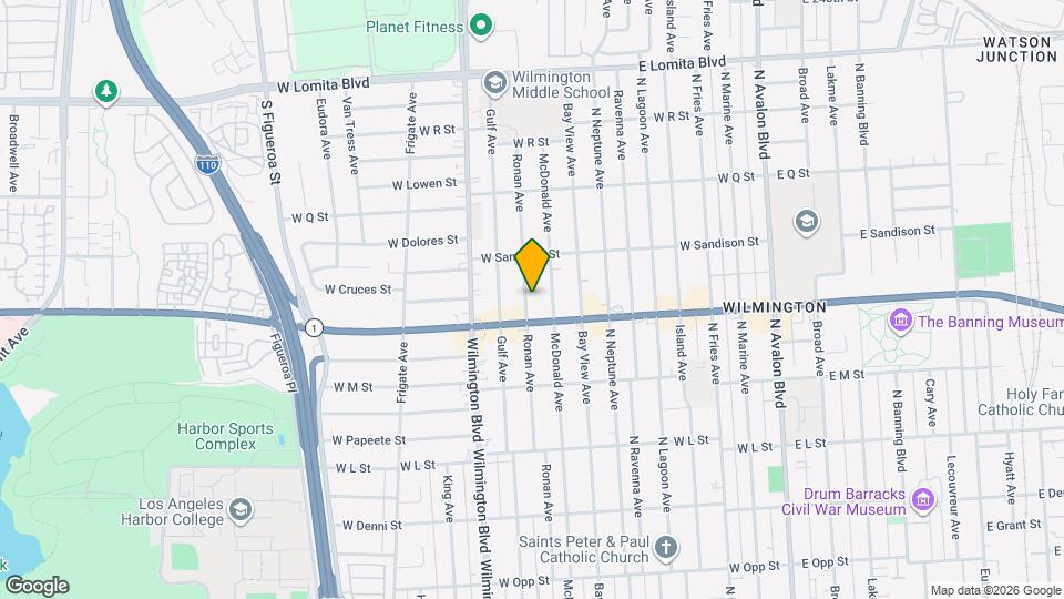 1420 Ronan Ave, Unit ADU Mapa y Detalles de la Ubicación