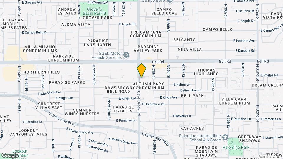 16635 N Cave Creek Rd Map and Location Details