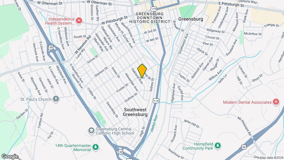 613 Oakland Ave Map and Location Details