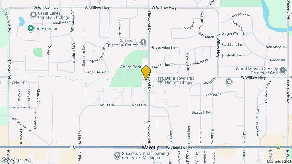 1215 Elmwood Rd Map and Location Details