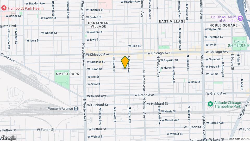 2115 W Huron St, Unit G Map and Location Details