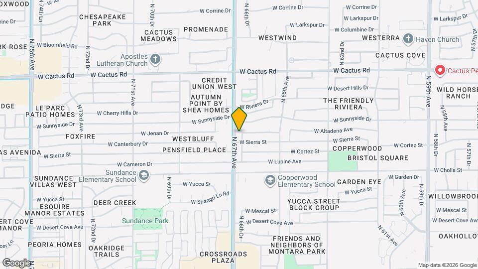 11616 N 66th Dr Map and Location Details