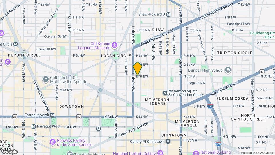 1002 N St NW Map and Location Details