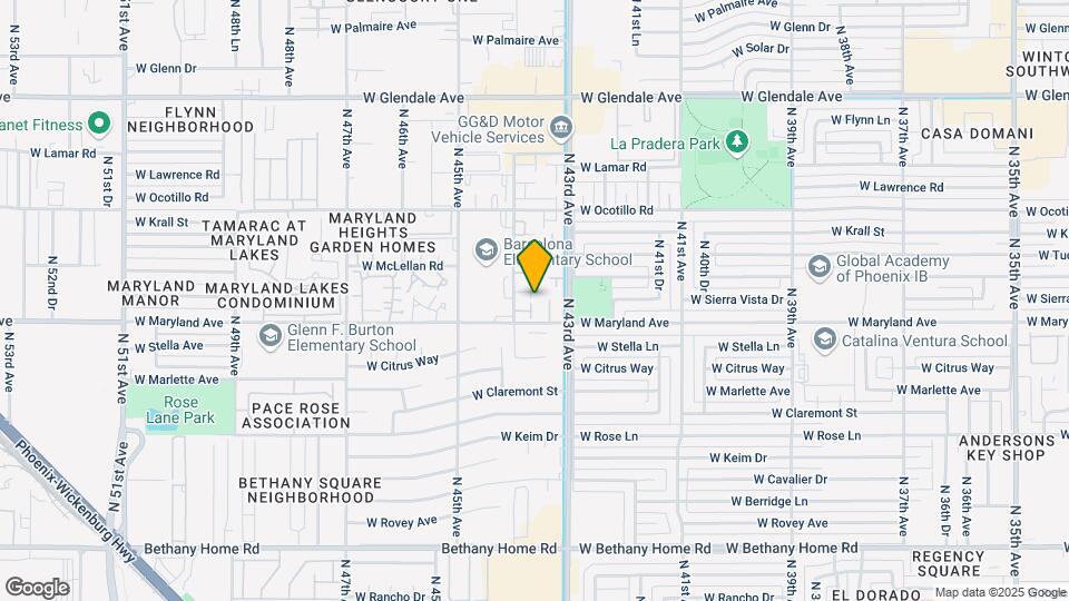 4338 W Maryland Ave Mapa y Detalles de la Ubicación