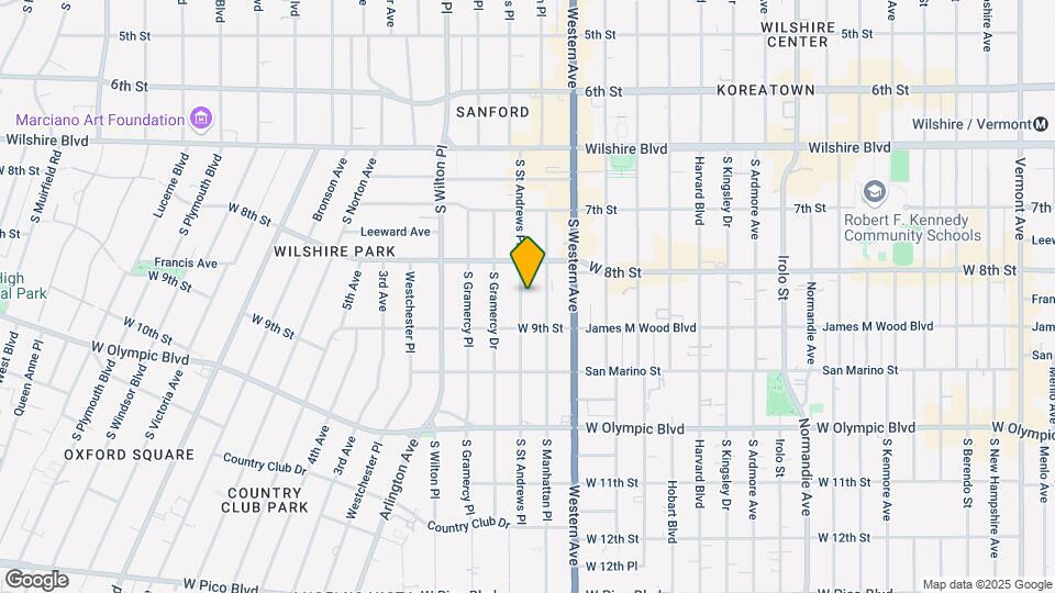 838 S St Andrews Pl Map and Location Details