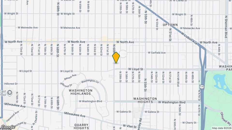 2124 N 60th St Map and Location Details