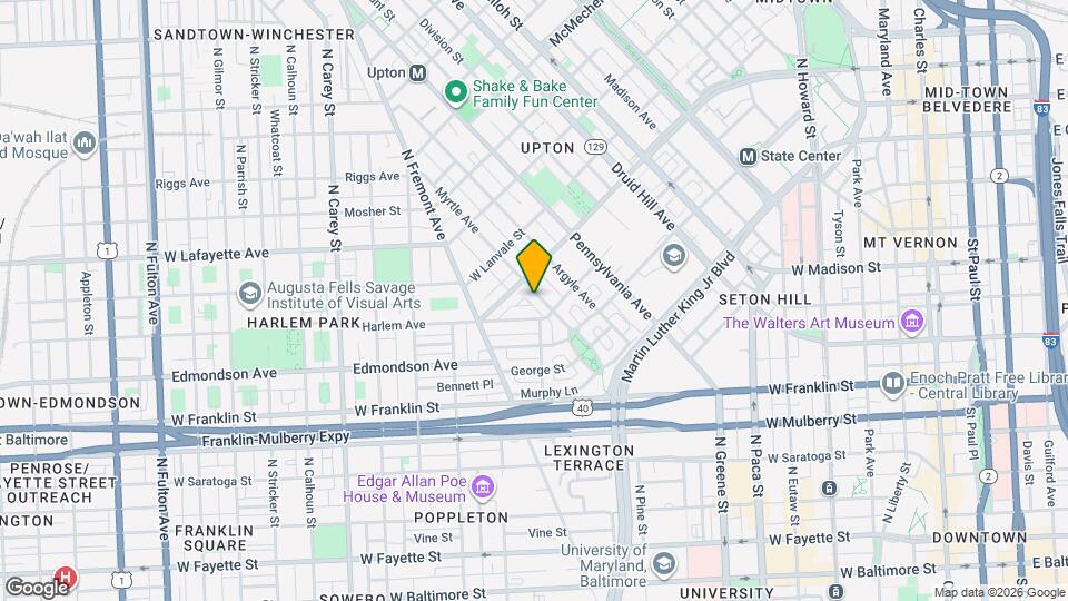 1134 Myrtle Ave Map and Location Details