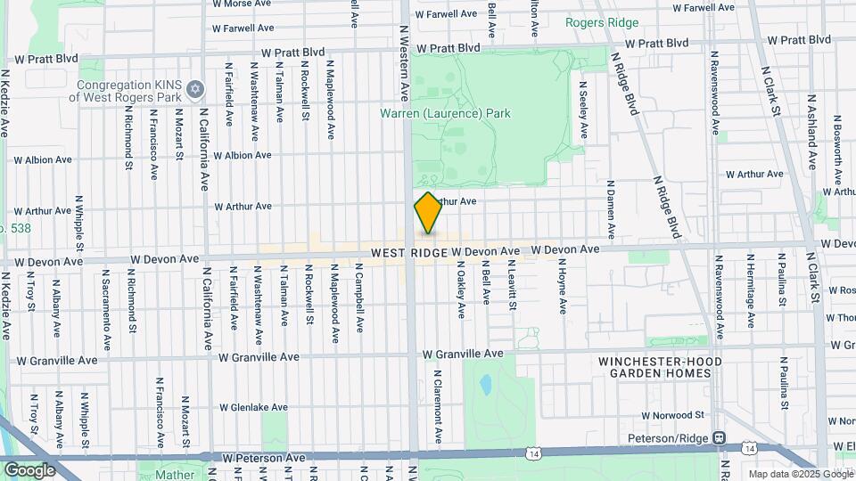 6414 N Claremont Ave Map and Location Details