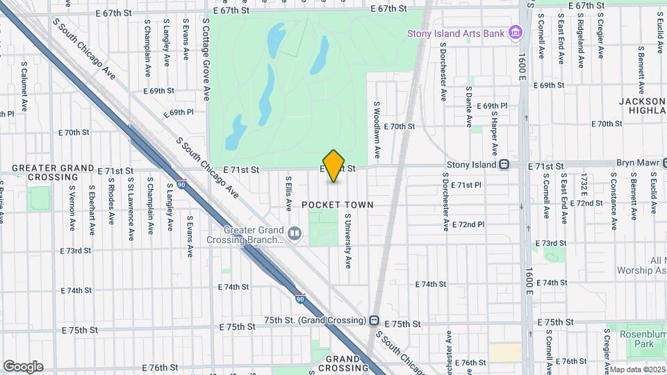 7133 S Greenwood Ave Map and Location Details