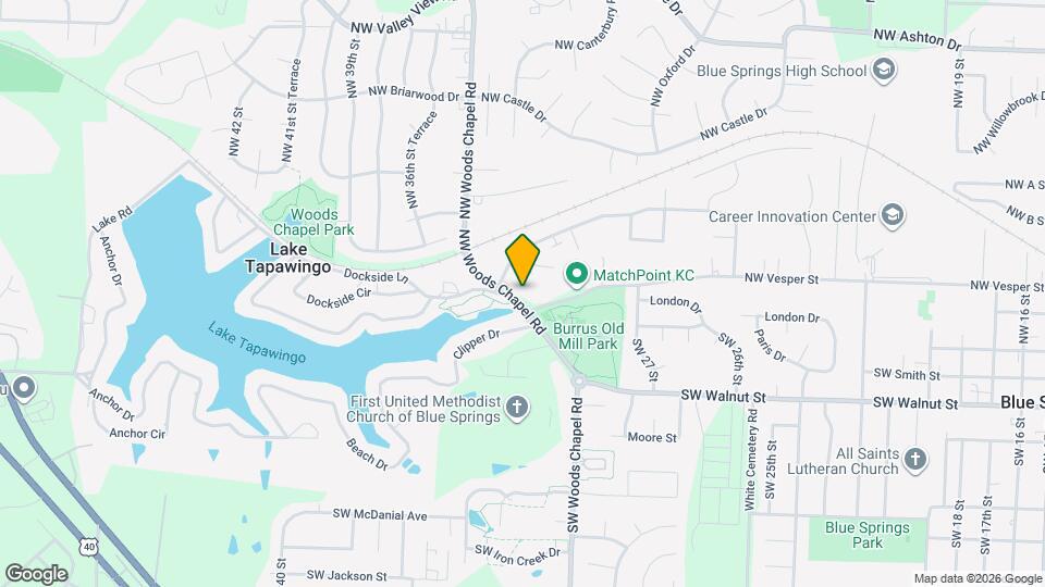 258 NW Woods Chapel Rd Map and Location Details