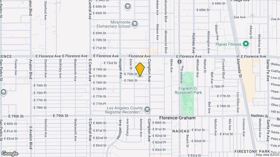 1427 E 76th St Map and Location Details