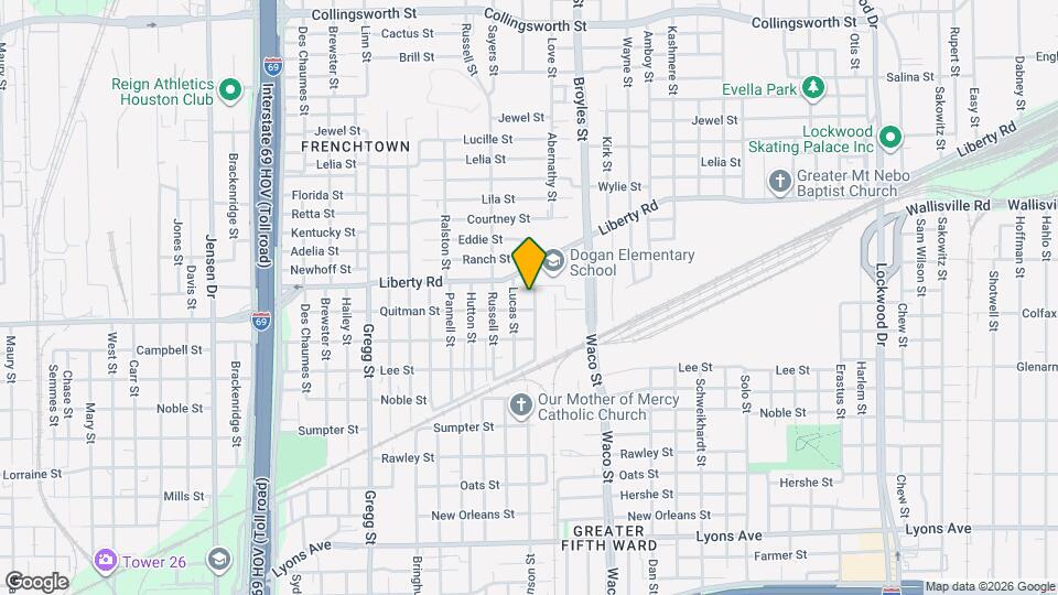 2411 Leffingwell St Map and Location Details