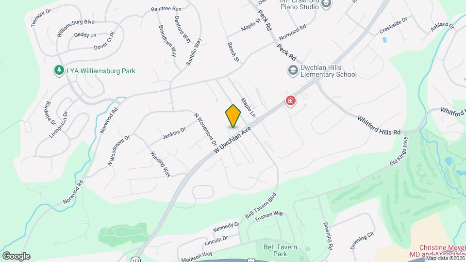 279 W Uwchlan Ave Map and Location Details