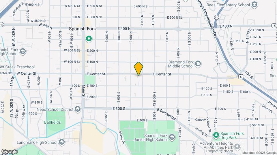 472 E Center St Map and Location Details