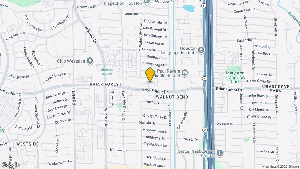 10738 Briar Forest Dr Map and Location Details