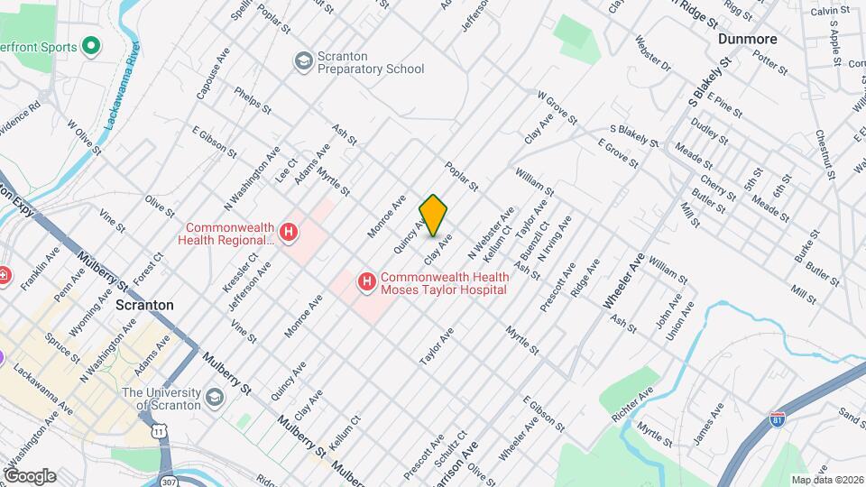 919 Clay Ave Map and Location Details