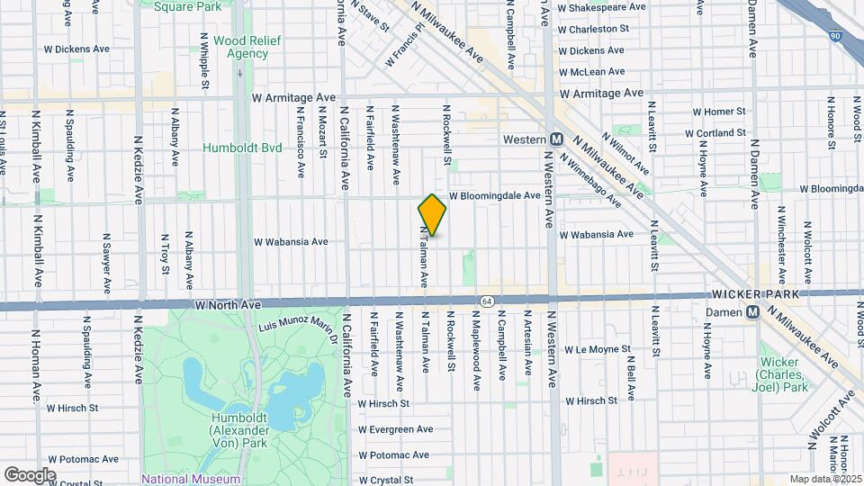 1705 N Talman Ave Map and Location Details